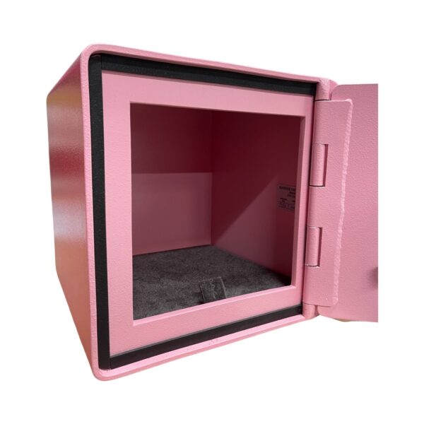 Cube Safe In Candy Pink Open Front Left Slant View