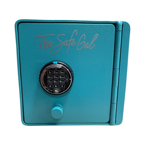 Cube Safe In Turquoise Closed Front View