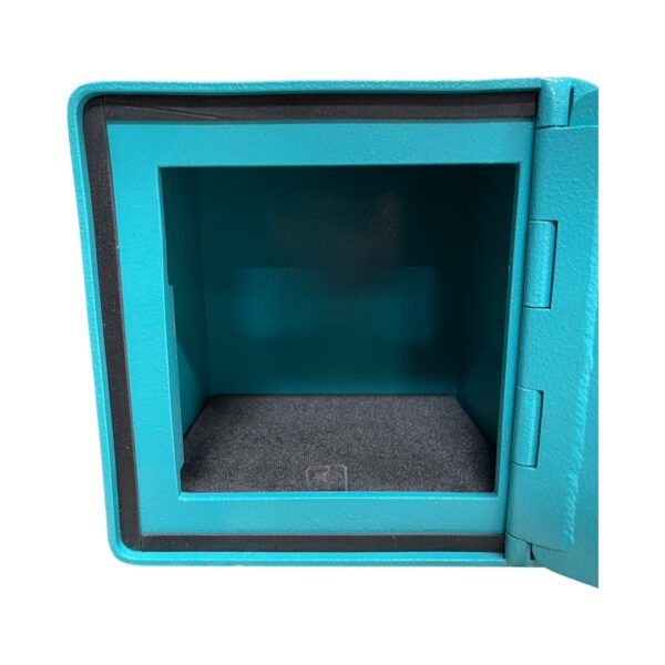 Cube Safe In Turquoise Open Front View
